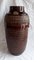 Jarrón alemán vintage de cerámica con estructura de panal con esmaltado marrón de Jasba, años 70, Imagen 1