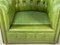 French Chesterfield Armchair in Green, 1970s 8