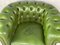 French Chesterfield Armchair in Green, 1970s 11