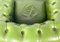 French Chesterfield Armchair in Green, 1970s 5
