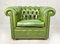 French Chesterfield Armchair in Green, 1970s 1