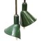 Vintage American Double Ceiling Lamp in Green Enamel 4