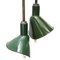 Vintage American Double Ceiling Lamp in Green Enamel, Image 4