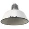 Vintage Industrial Pendant Lamps in White Enamel and Cast Aluminum 3