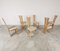 Esszimmerstühle aus Holz mit hoher Rückenlehne, 1990er, 6 . Set 5