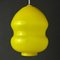Lámpara colgante yugoslava Mid-Century de vidrio amarillo, años 70, Imagen 6