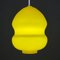 Lámpara colgante yugoslava Mid-Century de vidrio amarillo, años 70, Imagen 10