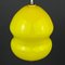 Lámpara colgante yugoslava Mid-Century de vidrio amarillo, años 70, Imagen 3