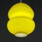 Lámpara colgante yugoslava Mid-Century de vidrio amarillo, años 70, Imagen 2