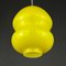 Mid-Century Yugoslavian Yellow Glass Pendant Lamp, 1970s 9