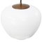 Mid-Century Brass Top Pendant Light in White Opaline and Milk Glass, Image 4