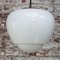 Mid-Century Brass Top Pendant Light in White Opaline and Milk Glass, Image 6