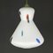 Mid-Century Italian Opaline Murano Glass Pendant Lamp by Stilnovo, 1950s 6