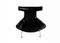 Easy Chair Ap46 and Stool Ap49 in Original Black Leather by Hans Wegner for Ap Stolen, Denmark, 1960s, Set of 2 8