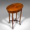 Small Regency English Lamp Table in Oval, 1910s 7