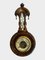 Kleines antikes edwardianisches Banjo Barometer aus geschnitztem Nussholz, 1900 1