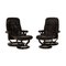Consul Lounge Chairs and Footstools in Leather from Stressless, Set of 2 1