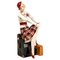 Girl Sitting on Suitcase Figurine from Goldscheider, 1930s, Image 1