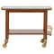 Modern Swedish Bar Cart in Mahogany and Brass, 1950s, Image 1