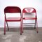 Folding Red Metal Chair, 1980s 10