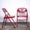 Folding Red Metal Chair, 1980s 9