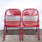 Folding Red Metal Chair, 1980s 7