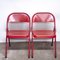 Folding Red Metal Chair, 1980s, Image 7