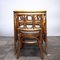 Bamboo and Cane Bistro Table and Chairs, 1970s, Set of 3 7