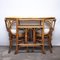 Bamboo and Cane Bistro Table and Chairs, 1970s, Set of 3 2
