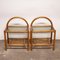 Vintage Bamboo and Smoked Glass Bedside Tables, 1980s, Set of 2 1