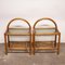 Vintage Bamboo and Smoked Glass Bedside Tables, 1980s, Set of 2, Image 1