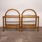 Vintage Bamboo and Smoked Glass Bedside Tables, 1980s, Set of 2 5