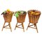 Italian Bamboo Stand Planters, 1950s, Set of 3, Image 3