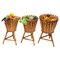 Italian Bamboo Stand Planters, 1950s, Set of 3, Image 1