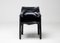 Black Leather Cab Armchairs by Mario Bellini for Cassina, 1982, Set of 4, Image 3