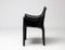 Black Leather Cab Armchairs by Mario Bellini for Cassina, 1982, Set of 4 8