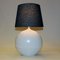 Vintage Italian White Oval Shaped Ceramic Table Lamp, 1980s 6