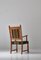 Großer Armlehnstuhl aus geschnitzter Eiche & traditionellem Olmerdug Stoff von Henry Kjærnulff, 1950er 6