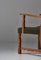 Großer Armlehnstuhl aus geschnitzter Eiche & traditionellem Olmerdug Stoff von Henry Kjærnulff, 1950er 12