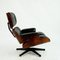Rosewood and Black Leather Eames Lounge Chair and Ottoman from Herman Miller, 1960s, Set of 2 5