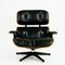 Fauteuil et Ottomane Eames en Palissandre et Cuir Noir de Herman Miller, 1960s, Set de 2 2