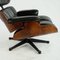 Fauteuil et Ottomane Eames en Palissandre et Cuir Noir de Herman Miller, 1960s, Set de 2 10