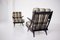 Upholstered Lacquered Cedar Lounge Chairs, 1950s, Set of 2 2