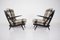 Upholstered Lacquered Cedar Lounge Chairs, 1950s, Set of 2 3