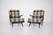 Upholstered Lacquered Cedar Lounge Chairs, 1950s, Set of 2 5