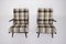 Upholstered Lacquered Cedar Lounge Chairs, 1950s, Set of 2 1