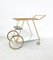 Carrello Mid-Century moderno in ottone e vetro, Italia, anni '50, Immagine 2