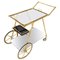 Mid-Century Modern Brass and Glass Trolley, Italy, 1950s, Image 1