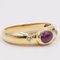 Vintage 14k Yellow Gold Cabochon Ruby ​​and Diamond Ring, 1970s, Image 3
