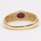 Vintage 14k Yellow Gold Cabochon Ruby ​​and Diamond Ring, 1970s, Image 5